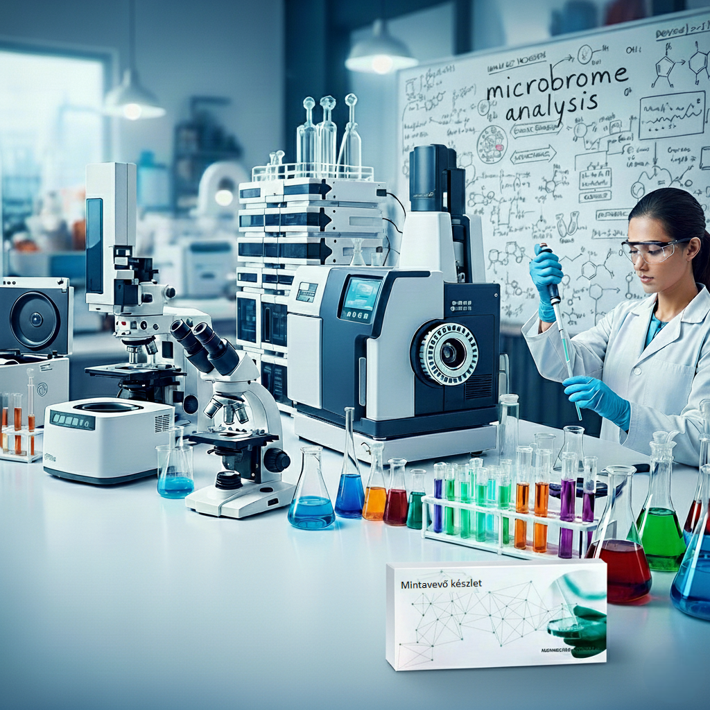 Laboratóriumi mikrobiom vizsgálat mintavételi készlettel és mikroszkópos elemzéssel<br />
